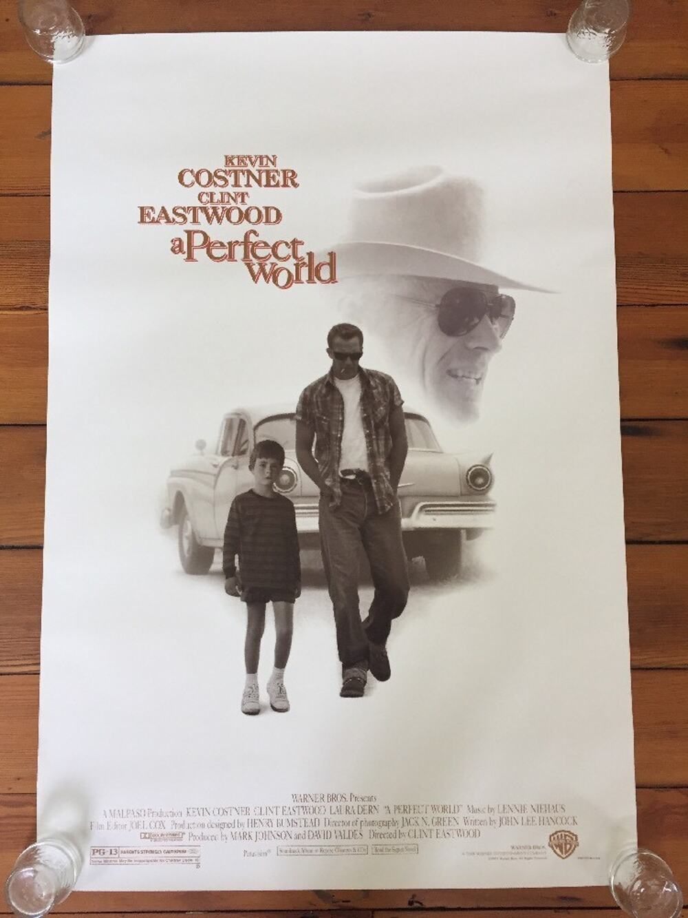 Retro 1993 Clint Eastwood Kevin Costner A Perfect World Movie Poster USA Print